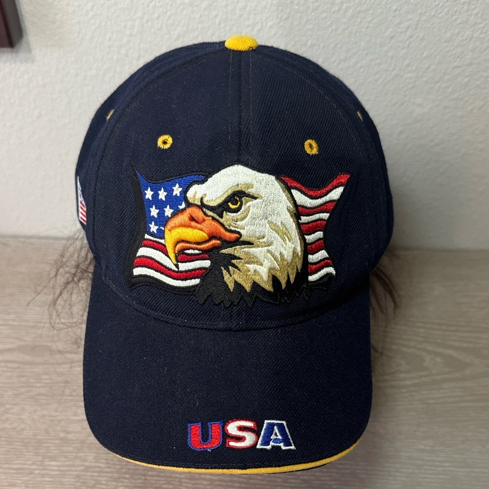 USA Eagle Flag America Hat Cap -LA STAR wool blend